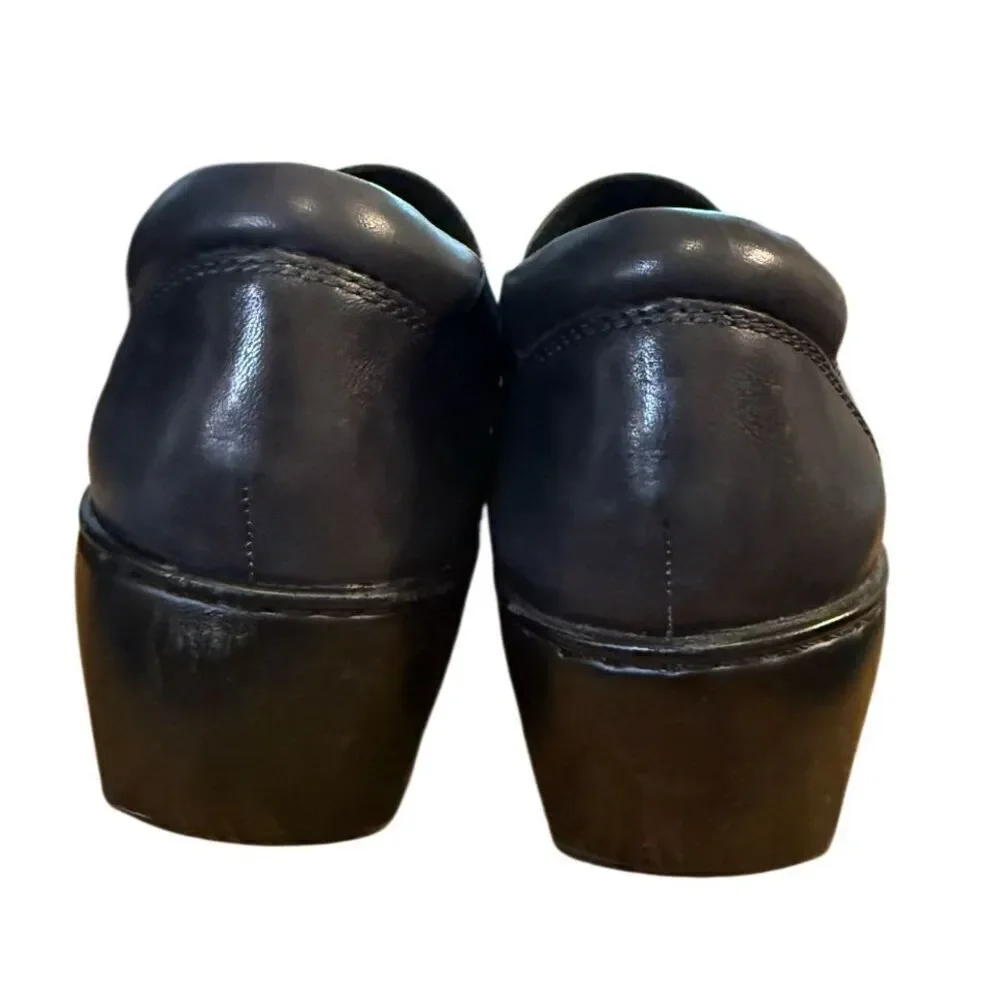 Clarks Bendables Slip On May Poppy Loafers Sz. Black Leather Comfort